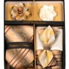 Golden Floral Pattern Men's Accessory Collection Box 6 Piece Set