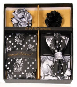 Black And White Mix Color Men's Accessory Collection Box 6 Piece Set