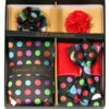 Colorful Dots Men's Accessory Collection Box 6 Pieces Set