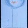 Basic Banded Collar Dress Shirt In Light Blue
