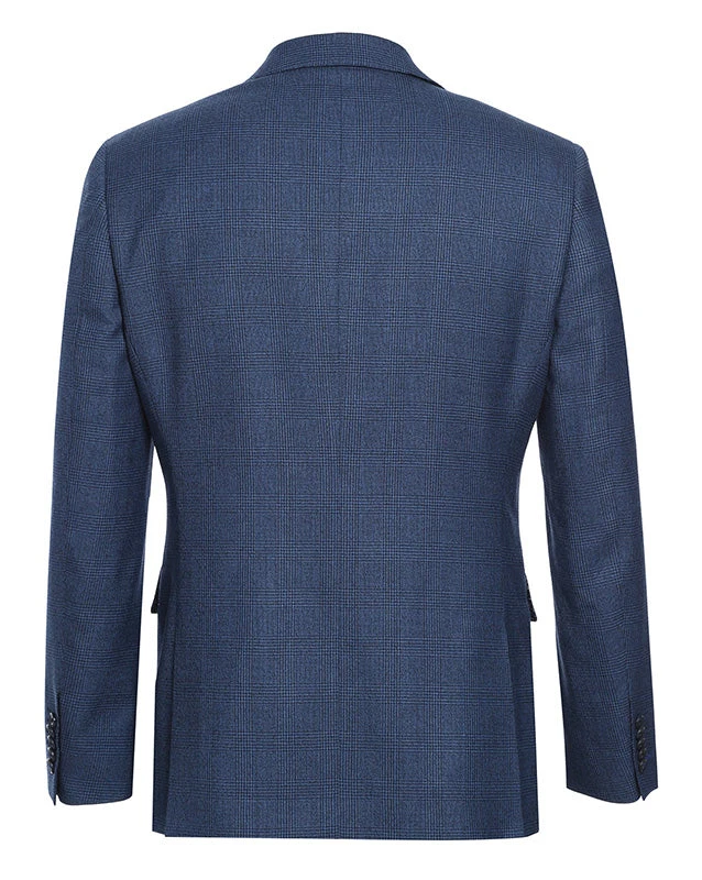 English Laundry Blue Checked Slim Fit Suit Wool Blend 4 English Laundry Blue Checked Slim Fit Suit Wool Blend - Image 4