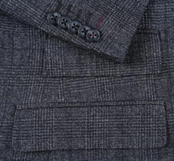 English Laundry Charcoal Checked Slim Fit Suit 100% Wool 17 English Laundry Charcoal Checked Slim Fit Suit 100% Wool -Outlet Suit Refined Store EL52 50 410 7