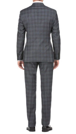 English Laundry 2-Piece Gray Plaid Wool Blend Slim Fit Dress Suit 13 English Laundry 2-Piece Gray Plaid Wool Blend Slim Fit Dress Suit -Outlet Suit Refined Store EL62 68 095 21