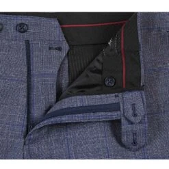 English Laundry 2-Piece Gray With Blue Windowpane Suit Wool Blend 11 English Laundry 2-Piece Gray With Blue Windowpane Suit Wool Blend -Outlet Suit Refined Store EL72 52 400 5