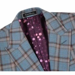 English Laundry 2-Piece Light Gray With Bronze Stereoscopic-Grid Suit Wool Blend -Outlet Suit Refined Store EL72 57 470 2