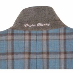 English Laundry 2-Piece Light Gray With Bronze Stereoscopic-Grid Suit Wool Blend -Outlet Suit Refined Store EL72 57 470 3