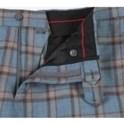 English Laundry 2-Piece Light Gray With Bronze Stereoscopic-Grid Suit Wool Blend -Outlet Suit Refined Store EL72 57 470 5