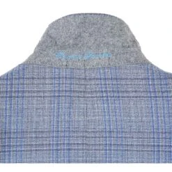 English Laundry 2-Piece Light Gray With Blue Check Suit Wool Blend -Outlet Suit Refined Store EL72 68 401 2