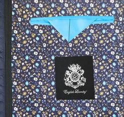 English Laundry Blue Tone-on-tone Glen Plaid Slim Fit Wool Blend Short Coat With Detachable Full Zipper -Outlet Suit Refined Store EL84 01 410 6