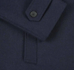 English Laundry Navy Slim Fit Wool Blend Long Overcoat -Outlet Suit Refined Store EL84 10 410 2