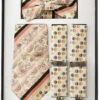 Brown Polka Dot Men's Accessory Collection Box 4 Piece Set