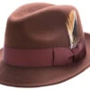 Pinch Crushable Wool Snap Brim Hat In Brown