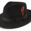 Black Dress Hat Wide Brim Wool