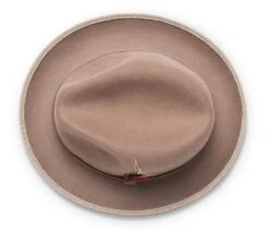 2 ¼" Brim Wool Felt Dress Hat With Feather Accent Tan With Red Bottom -Outlet Suit Refined Store H 74Tan Redtop 1024x1024 2x 50558800 7440 46ae 955d 911fb4d3cc97