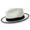 White 2 ½" Wide Brim Wool Felt Hat