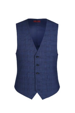 San Gemini Collection - 3 Piece Suit 2 Buttons Blue Glen Plaid Regular Fit -Outlet Suit Refined Store IMG 8196 3