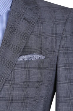San Gemini Collection - 3 Piece Suit 2 Buttons Gray Glen Plaid Regular Fit -Outlet Suit Refined Store IMG 8208 4