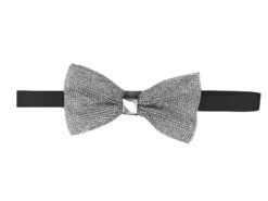 White Sparkling Crystal Adjustable Men's Bowtie Accessory Box
