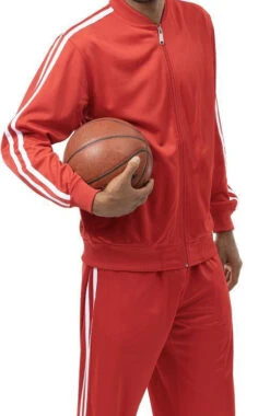 Men's Casual Jogging Set 2 Piece In Red