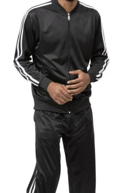 Men's Casual Jogging Set 2 Piece In Black