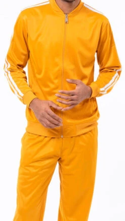 Men's Casual Jogging Set 2 Piece In Gold