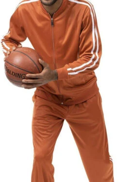 Men's Casual Jogging Set 2 Piece In Rust