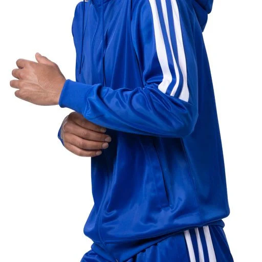 Men's Track Suit With Detachable Hood In Royal Blue 2 Men's Track Suit With Detachable Hood In Royal Blue - Image 2