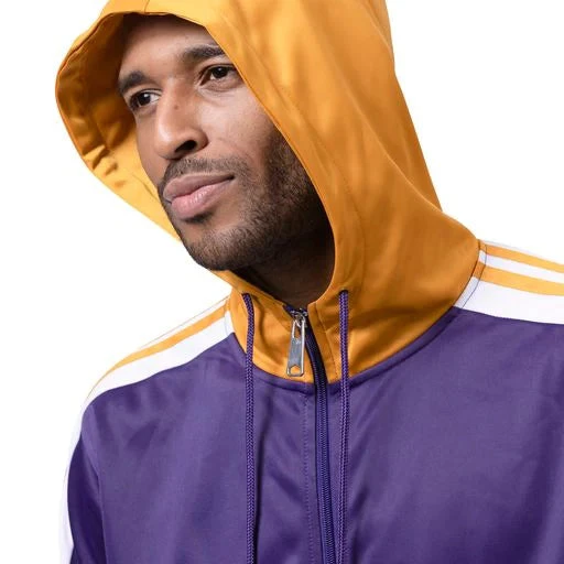 Men's Track Suit With Hood In Purple 3 Men's Track Suit With Hood In Purple - Image 3