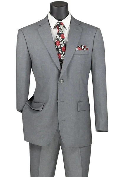 (40L) Regular Fit 2 Piece Suit 3 Button In Gray 1 (40L) Regular Fit 2 Piece Suit 3 Button In Gray