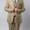 Regular Fit 2 Piece Suit Tone On Tone Stripe In New Gold