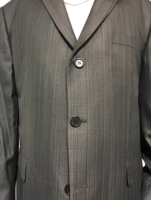 Regular Fit Suit Tone On Tone Stripe Design In Gray 2 Piece 2 Regular Fit Suit Tone On Tone Stripe Design In Gray 2 Piece - Image 2