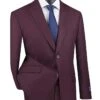 Maroon Modern Fit 2 Piece Suit Textured Solid With Peak Lapel