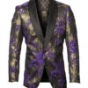 Empire Collection - Purple Floral Pattern Sports Coat Slim Fit