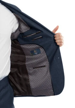 (46R) Arezzo Collection - 100% Wool Suit Modern Fit Italian Style 2 Piece In Indigo -Outlet Suit Refined Store MW246 04 Open d3fc5d28 e6f3 4195 97ab da9cf9d945ba