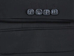 Half Canvas Wool Dress Suit Regular Fit 2 Piece In Black -Outlet Suit Refined Store RHC100 1 3