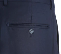 Half Canvas Stretch Wool Dress Suit Regular Fit 2 Piece In Navy -Outlet Suit Refined Store RHC100 2 5