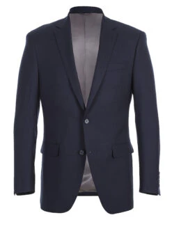 Half Canvas Stretch Wool Dress Suit Regular Fit 2 Piece In Navy -Outlet Suit Refined Store RHC100 2 8
