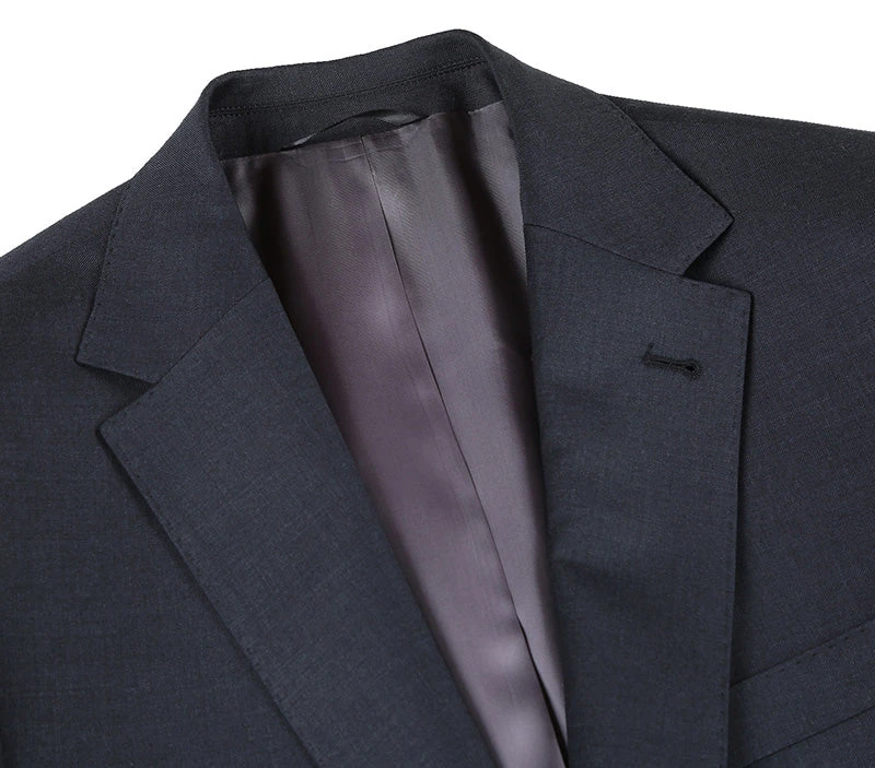 Half Canvas Wool Dress Suit Modern Fit 2 Piece In Charcoal 5 Half Canvas Wool Dress Suit Modern Fit 2 Piece In Charcoal - Image 5