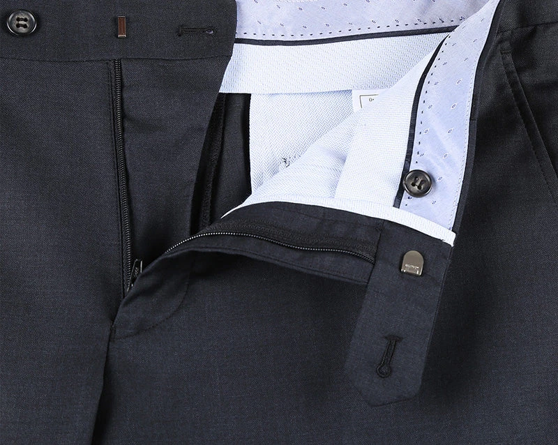 Half Canvas Wool Dress Suit Modern Fit 2 Piece In Charcoal 7 Half Canvas Wool Dress Suit Modern Fit 2 Piece In Charcoal - Image 7