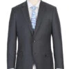 Half Canvas Wool Dress Suit Modern Fit 2 Piece In Gray