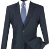 (42R Blazer) Navy Slim Fit Men's Blazer 2 Button