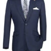 Slim Fit 2 Piece Suit Navy Glen Plaid Pattern Matching Pants