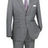 Catania Collection - Modern Fit Windowpane Suit 2 Piece In Gray
