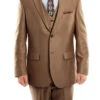 Toast 3 Piece Modern Fit Suit 2 Button V-Neck Vest
