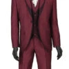 (42R) Slim Fit 3 Piece Fashion Tuxedo In Burgundy