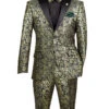 Emerald Green Sim Fit Tuxedo 2 Pieces With Matching Bow Tie