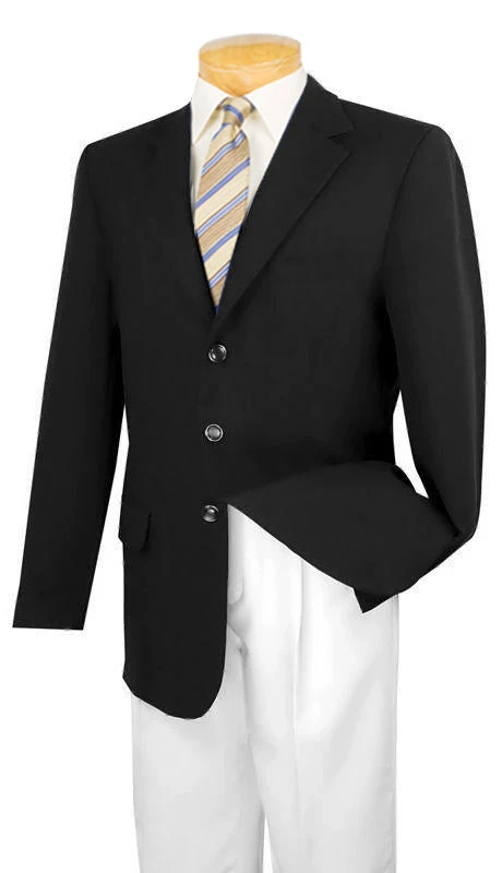 Black Regular Fit 3 Button Blazer 1 Black Regular Fit 3 Button Blazer