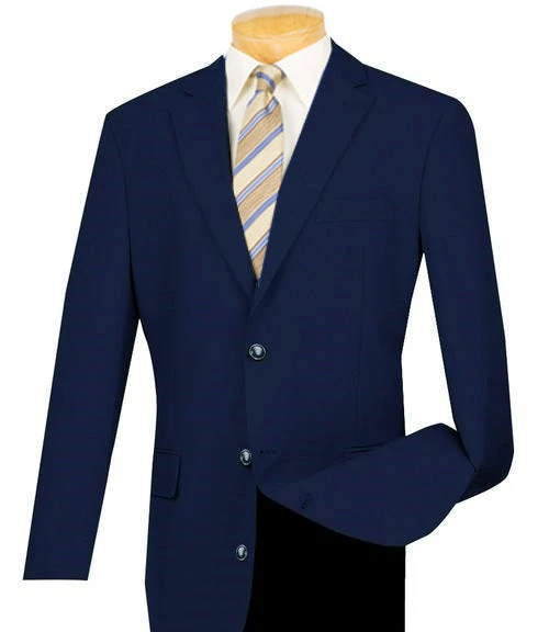 Navy Regular Fit 3 Button Blazer 1 Navy Regular Fit 3 Button Blazer
