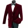 Velvet Regular Fit Fashion Jacket In Wine