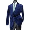 Velvet Regular Fit Fashion Jacket In Sapphire